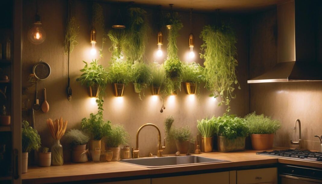 Vertical indoor garden on a wall, adding greenery to small spaces.